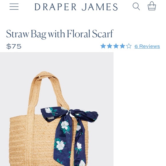 NWT DraperJames Straw Bag - Picture 2 of 3